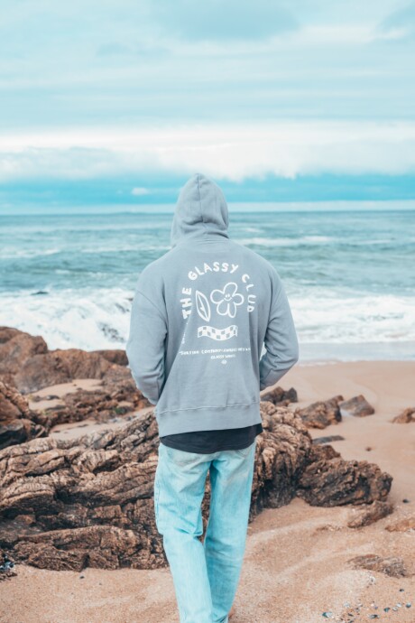 HOODIE SURFING CLUB / Gris U