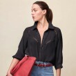 CAMISA ALLIE CASTELLO M.3/4 NEGRO