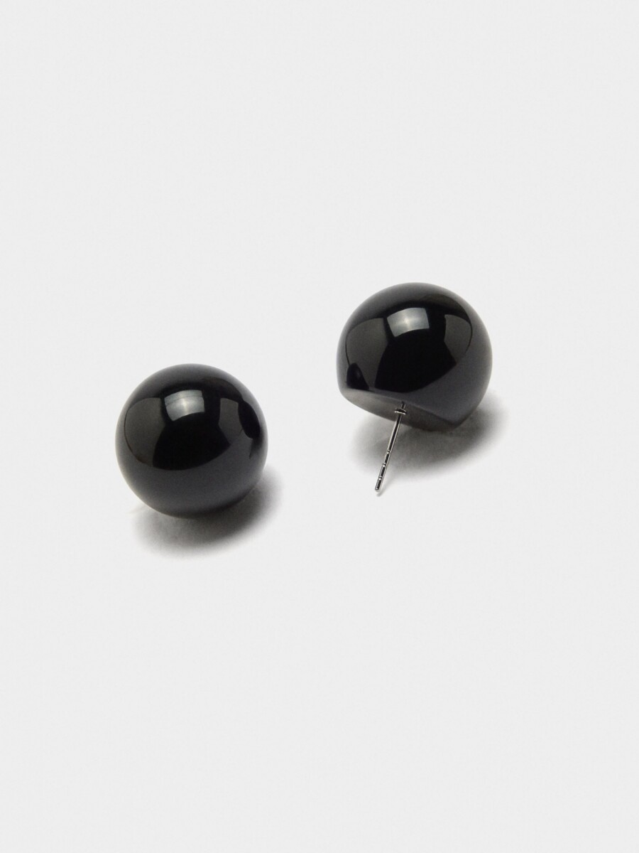 Pendientes De Esferas negro