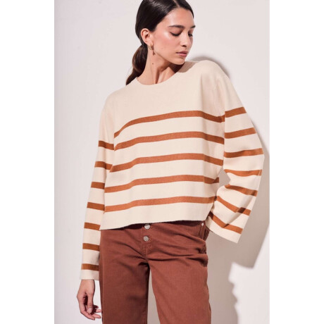 Sweater Rayado Camel