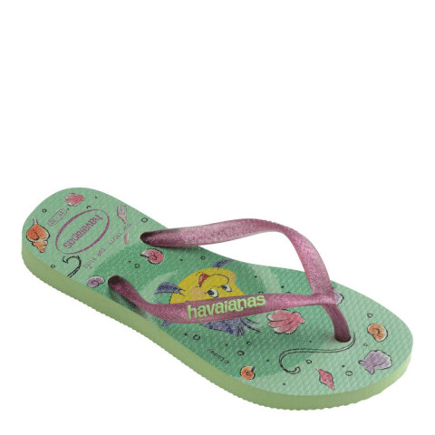 Sandalias Infantiles Havaianas Kids Slim Princes Verde Claro