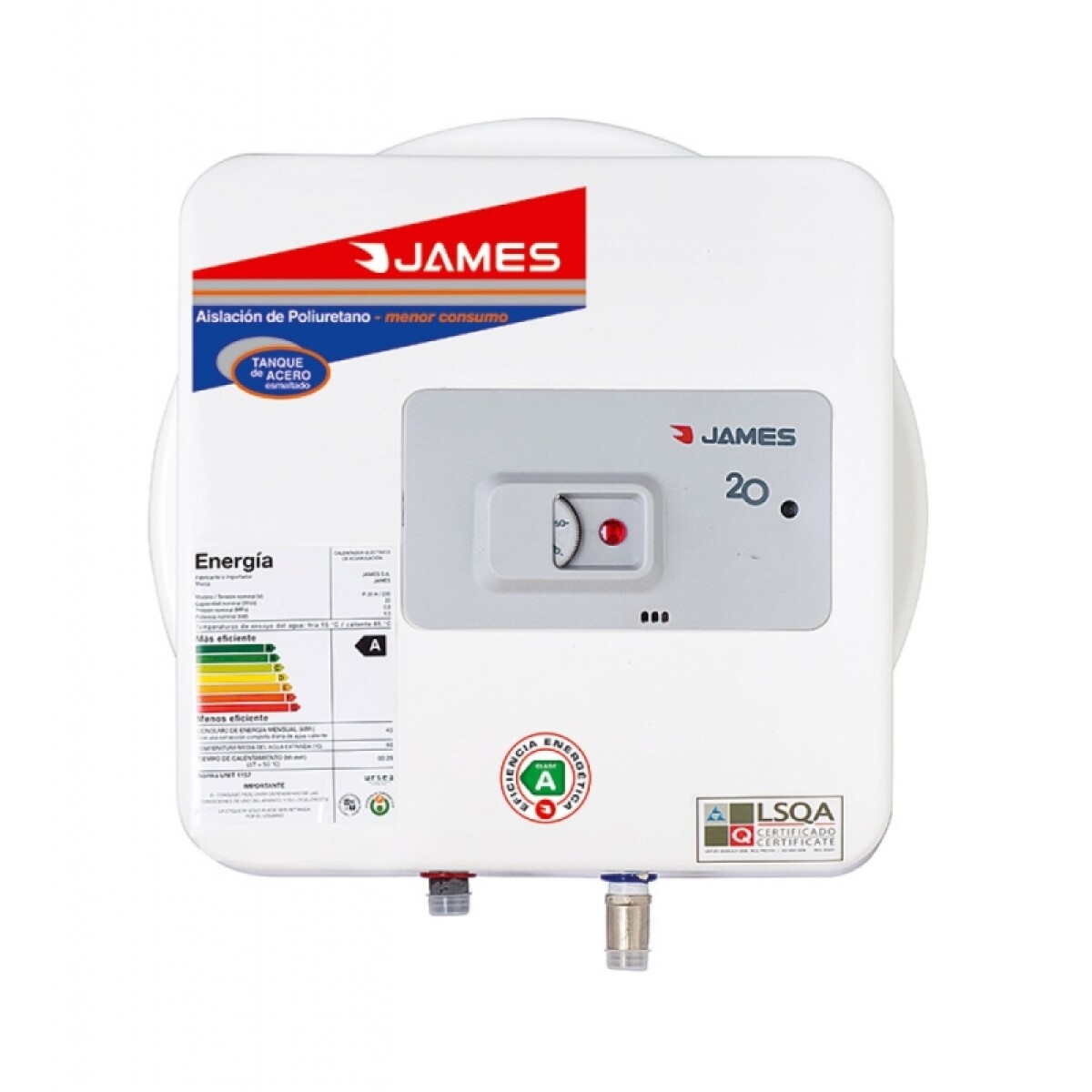 Termotanque Calefón De Acero James 20lts 
