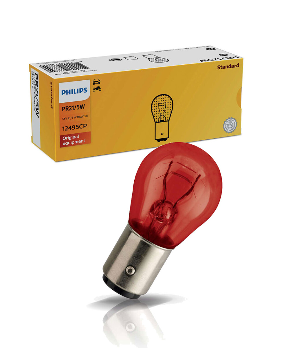 LAMPARA - PR21/5W 12V ROJA PHILIPS 