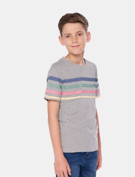 REMERA RAYADA Gris