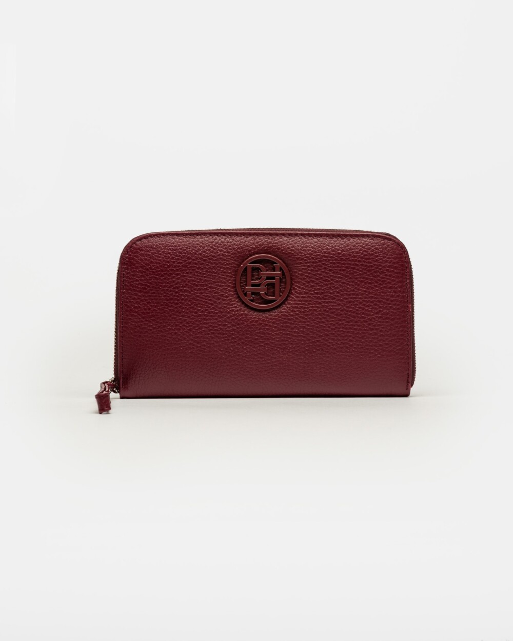 Billetera P&P En Cuero Graneado Bordeaux