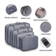 Set Organizador Valija Viaje Almacenamiento Equipaje X9 Unid Negro
