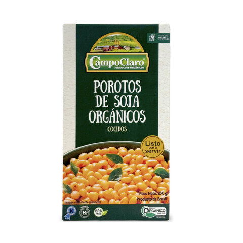 Porotos de soja cocidos organicos 250g Campo Claro Porotos De Soja Cocidos 250g