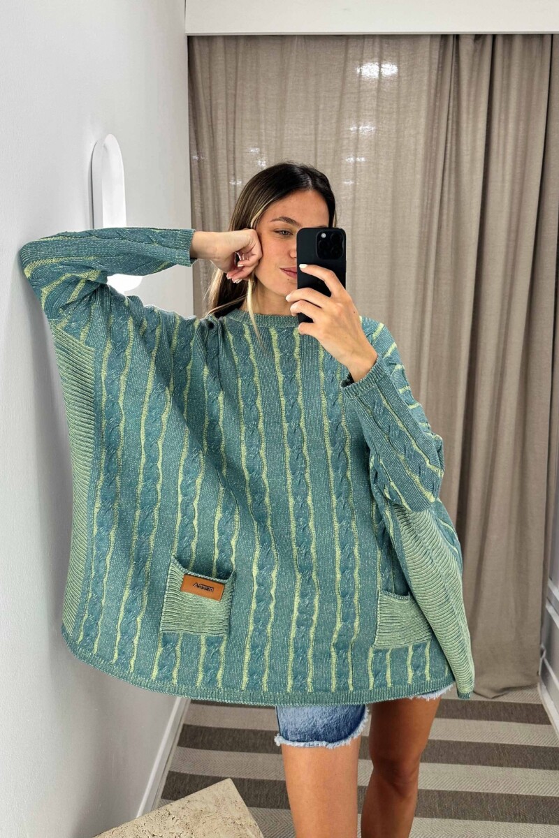 Sweater Oceano Verde/Petroleo