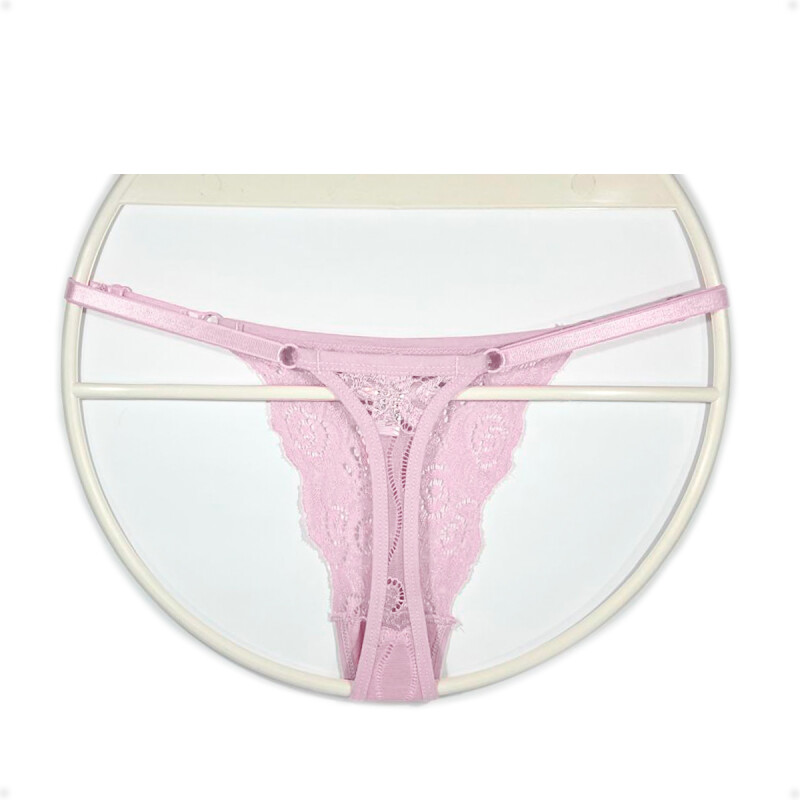 Tanga Colaless Ajustable De Encaje Violeta Talla L-XL
