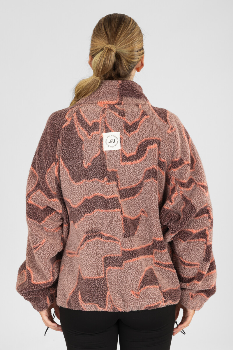 Campera burgundy sherpa Rosa antique