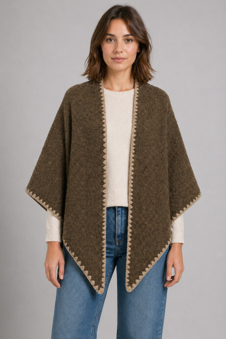 Ruana triángulo Iris Beige