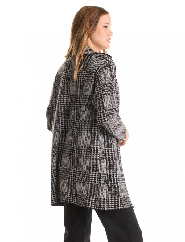 Cardigan Largo Gales NEGRO/GRIS