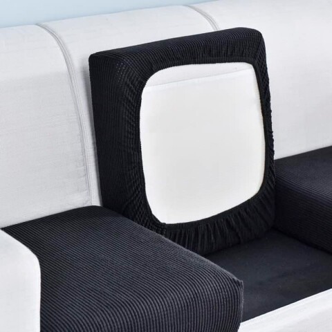 Funda para almohadón de sillón negro
