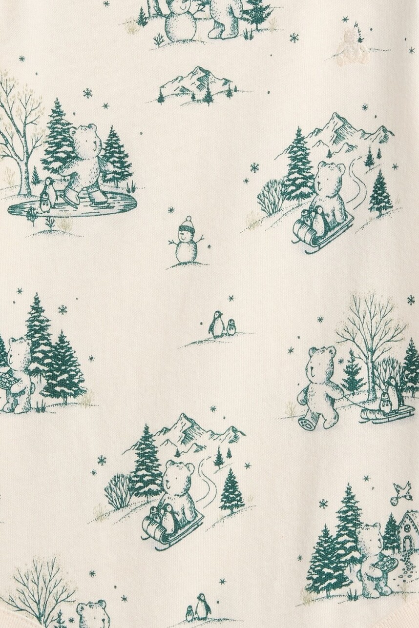 Body Gráfico Bebé Ivory Frost Toile