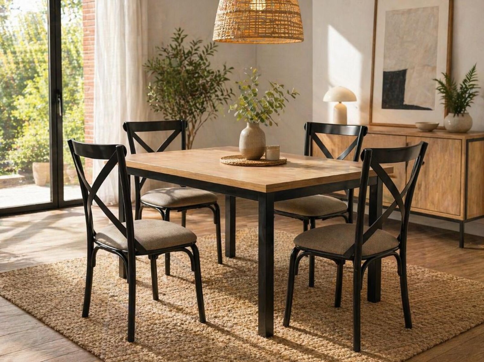 Juego De Comedor Karina 4 Sillas Rouble CH14601 