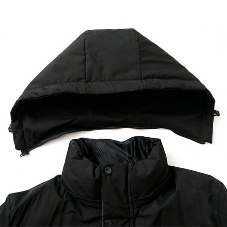 Campera Camperón Parka Hombre Abrigo Super Larga Negro