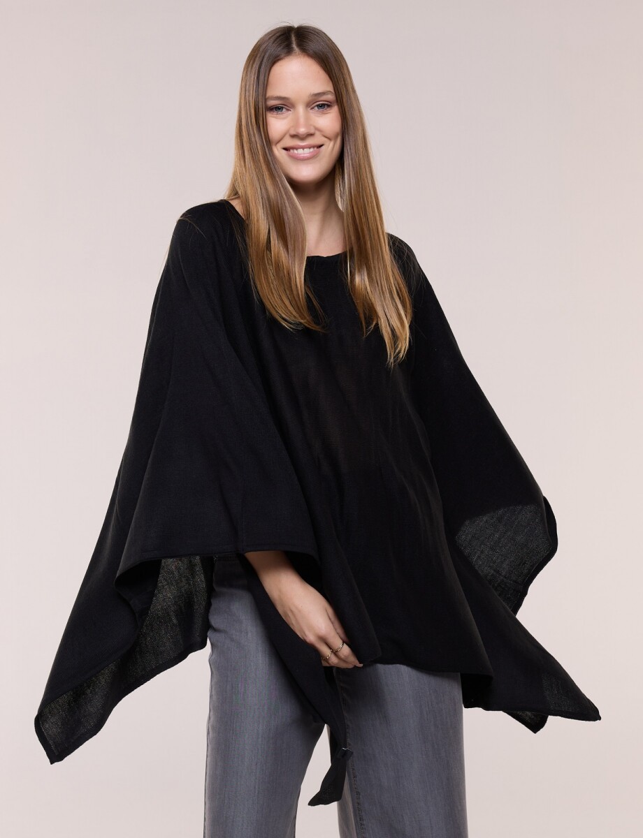 Poncho Solid - Negro 