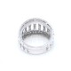Anillo en oro 18k blanco, calado, con brillantes Anillo en oro 18k blanco, calado, con brillantes