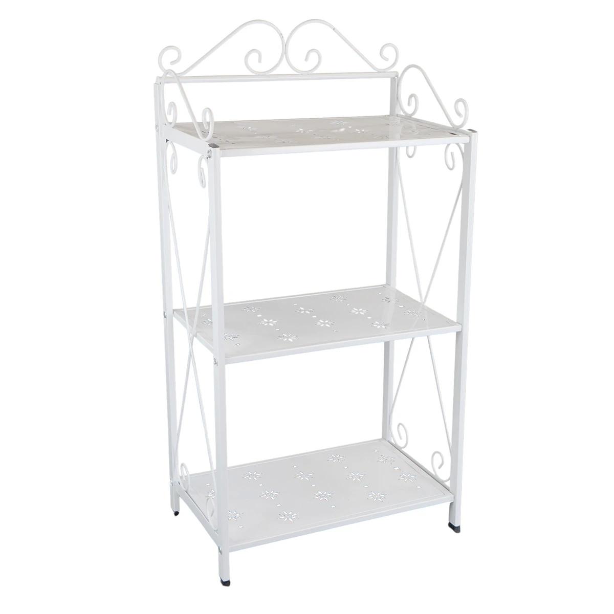 Rack de metal con 3 estantes 