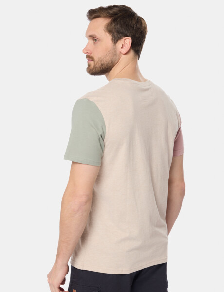 REMERA LISA COMBINADA Beige
