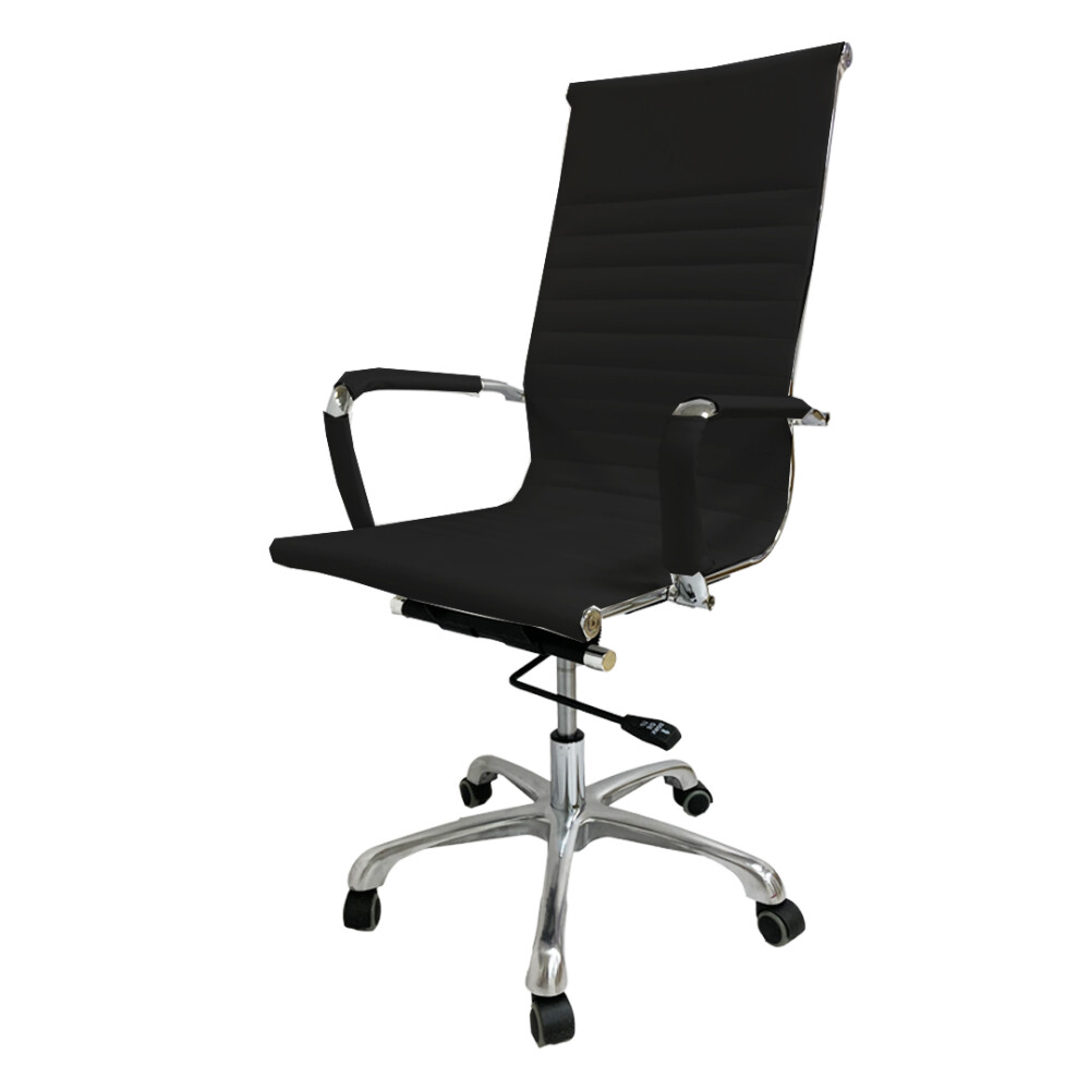 Silla de oficina giratoria eco cuero Negro