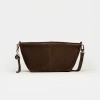Bandolera The Flapper en cuero gamuza Marron