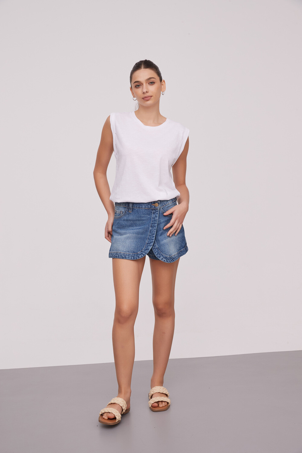 Short Ginebran Azul Medio