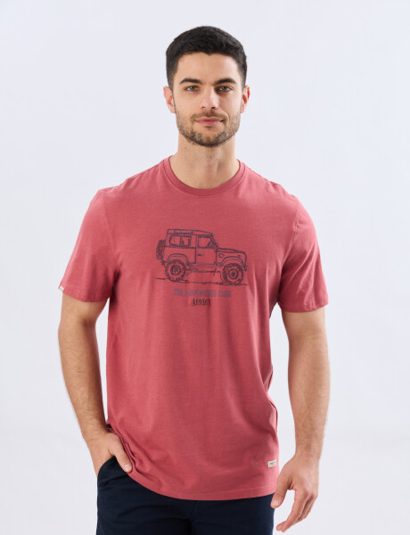 REMERA ESTAMPADA DE ALGODÓN Ladrillo