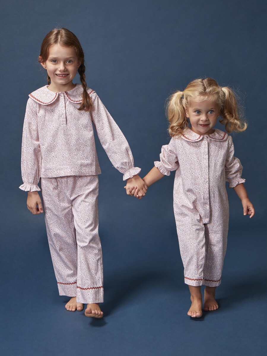 Pijama Estampado De Flores Rosa Bb