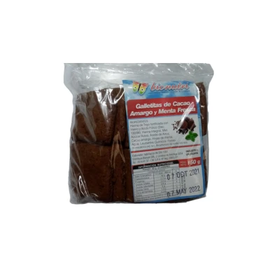 GALLETAS CACAO Y HOJAS DE MENTA BIONUTRI Galletas Cacao Y Hojas De Ment