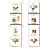 Kit de 12 fresas 12mm Ingco para router o fresadora Kit de 12 fresas 12mm Ingco para router o fresadora