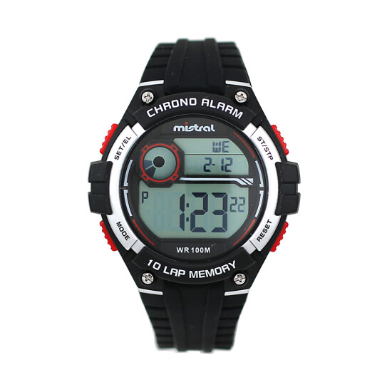 Reloj Mistral Deportivo Silicona Negro 0