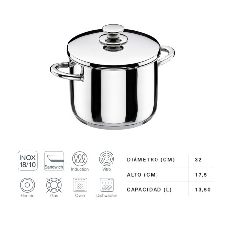 Olla inox 32cm 13.5 lts Vitrocor Olla inox 32cm 13.5 lts Vitrocor