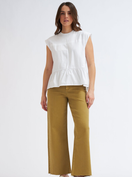 Camiseta sin mangas Blanco