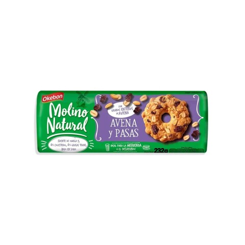 Galletas de avena y pasas Okebon Galletas Avena Pasas Okebon