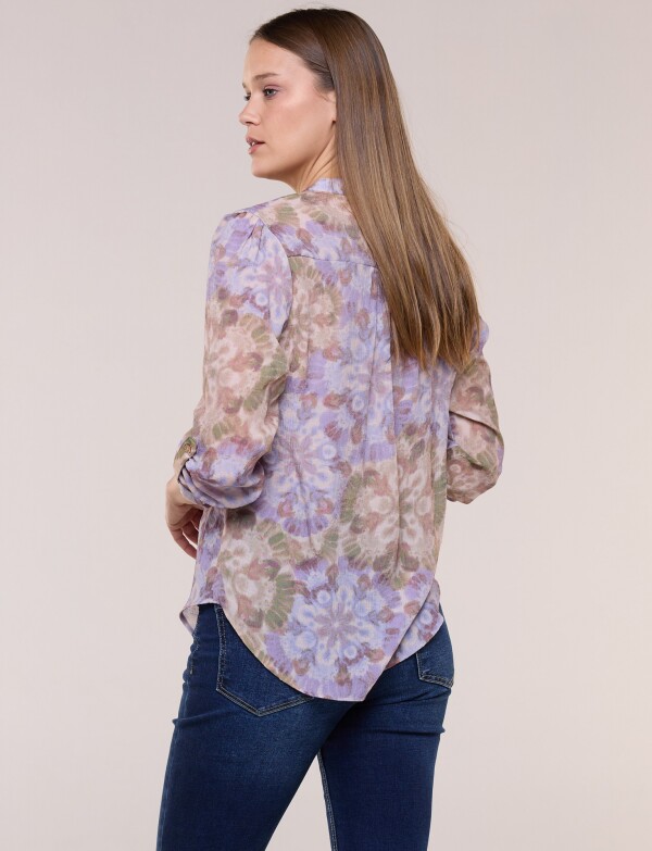 Blusa Plisada MULTI/VIOLETA