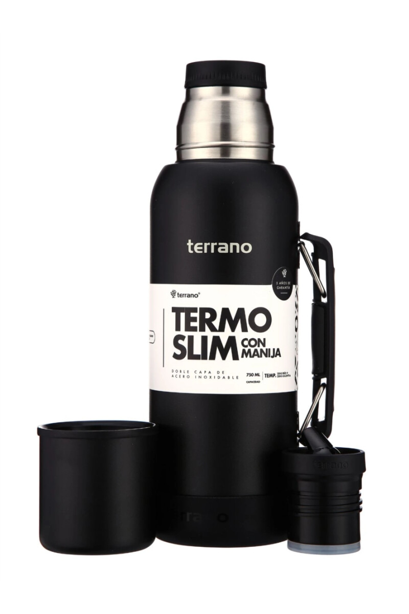 TERRANO TERMO NEW SLIM C/MANIJA+BOTA Negro Opaco