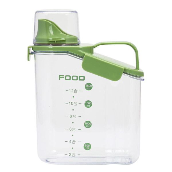 Frasco Recipiente 1800ml Contenedor Almacenamiento Alimentos Variante Color Verde