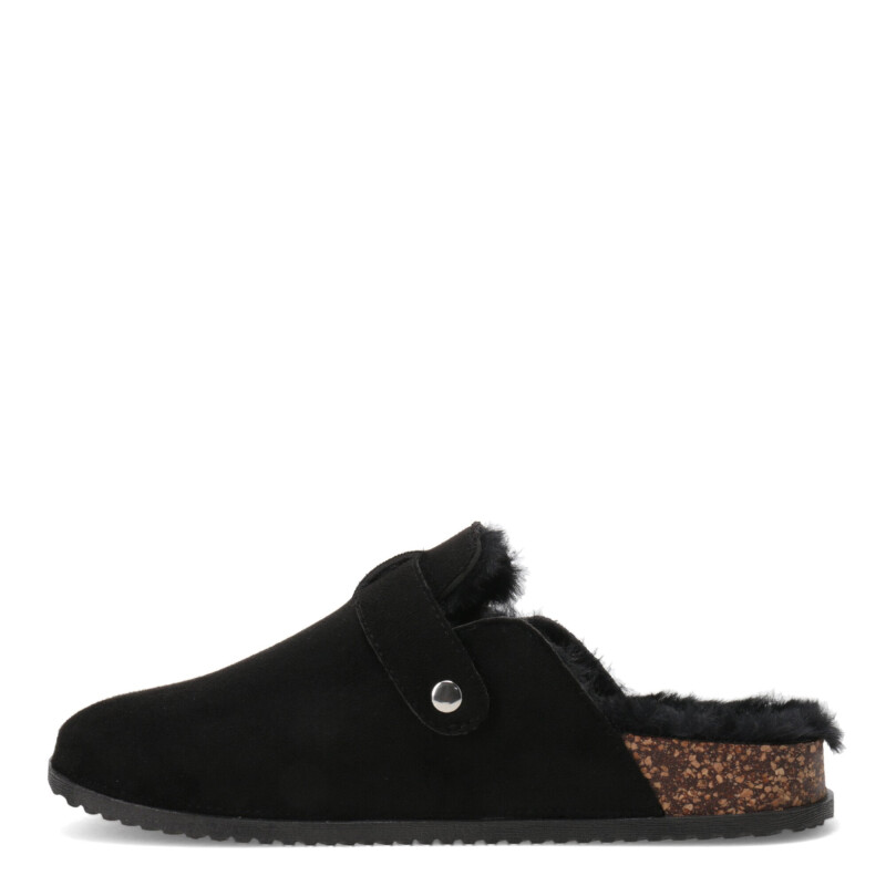 Zuecos de Mujer Miss Carol Lucero Con Interior Peludo Negro