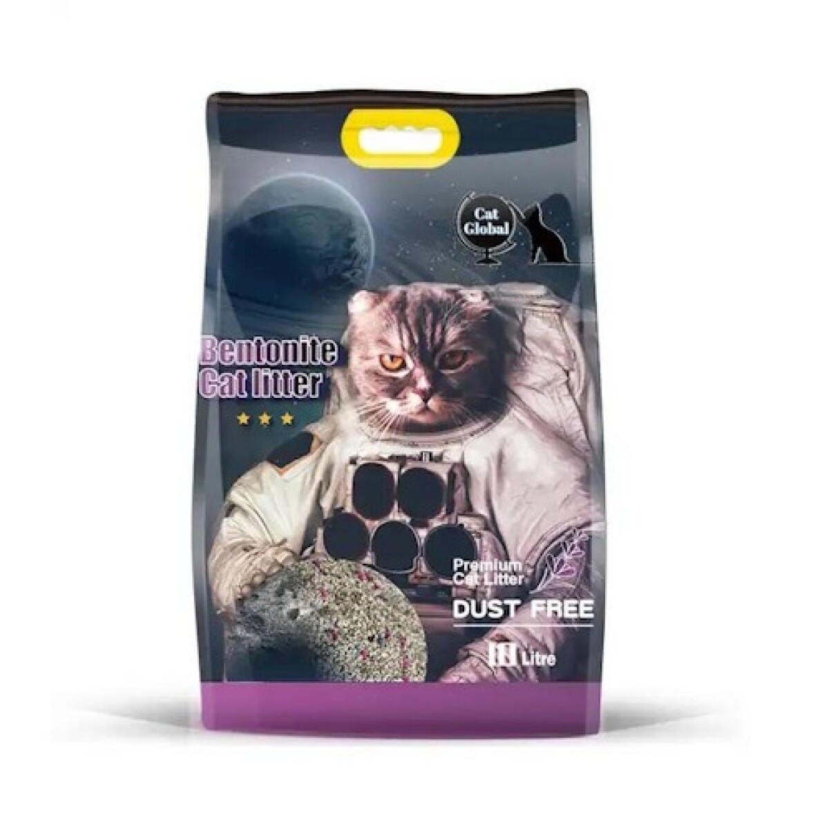 ARENA AGLOMERANTE CAT GLOBAL 4 KILOS - LAVANDA 