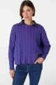 Sweater Oceano Crop Fucsia/Violeta