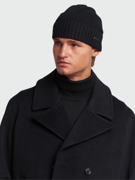 HUGO BOSS Gorro de Lana Virgen con Estructura Acanalada 0