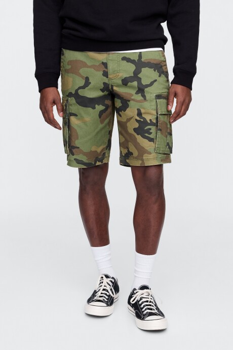 Bermuda Cargo 11Inch Hombre Mesculen Green