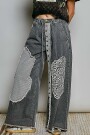 PANTALON CON PARCHE Negro