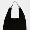 Cartera al hombro The Shopping en cuero gamuza Negro