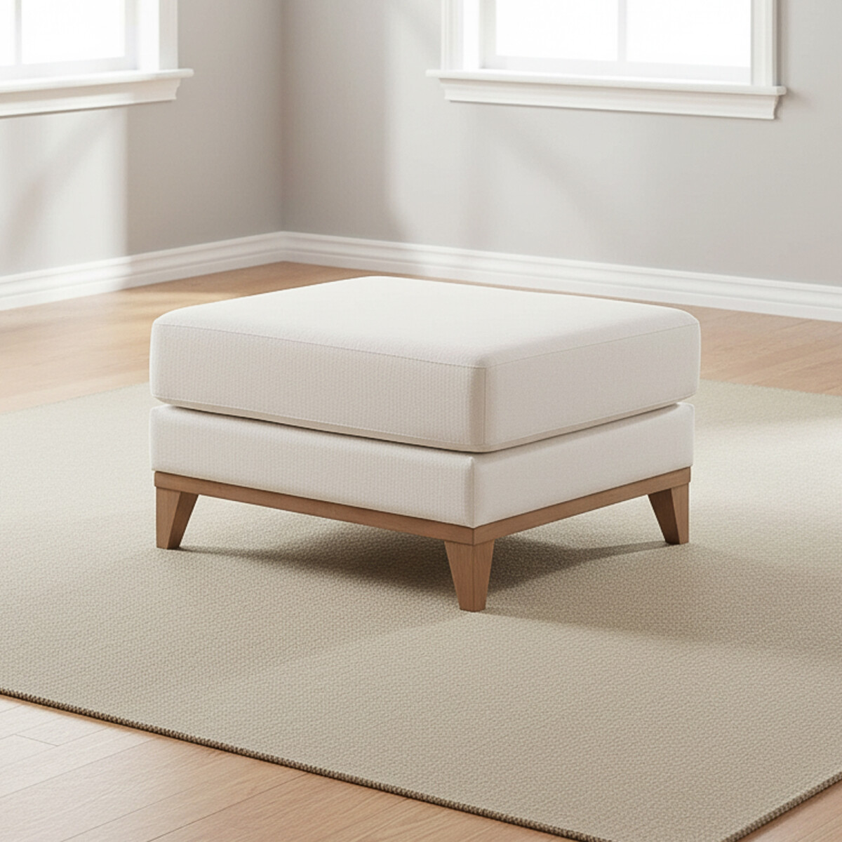 PUFF EASY CLEAN - TELA BLANCO LUXOR PREMIUM HUESO 