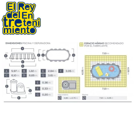 Piscina Intex Estructural 18202 L Ovalada 305x610x122CM Piscina Intex Estructural 18202 L Ovalada 305x610x122CM