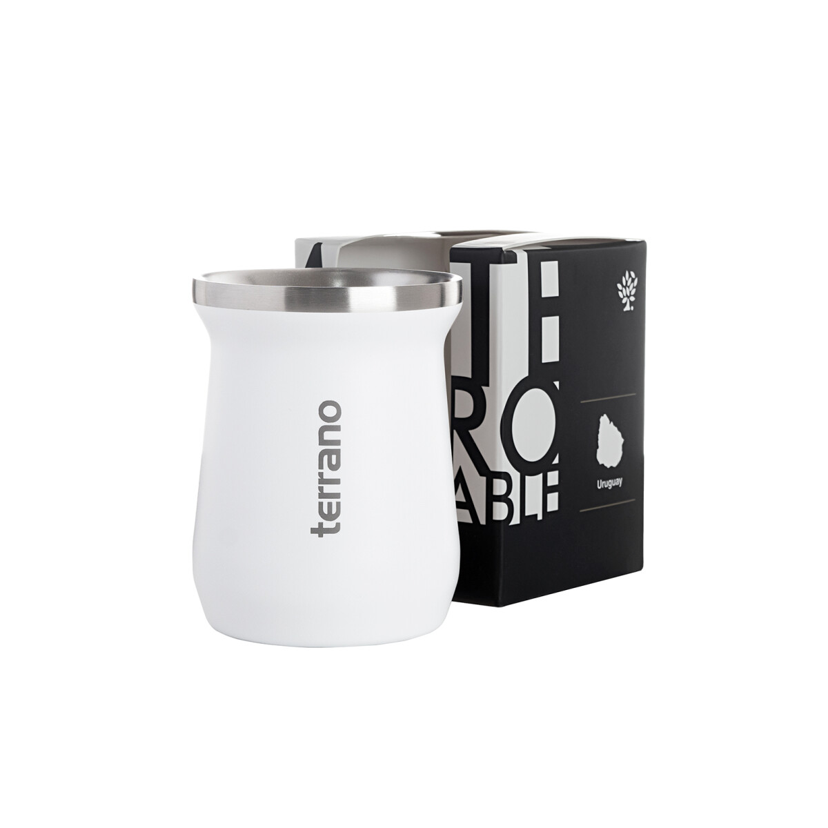 Mate Acero Inox. Camionero - Blanco 