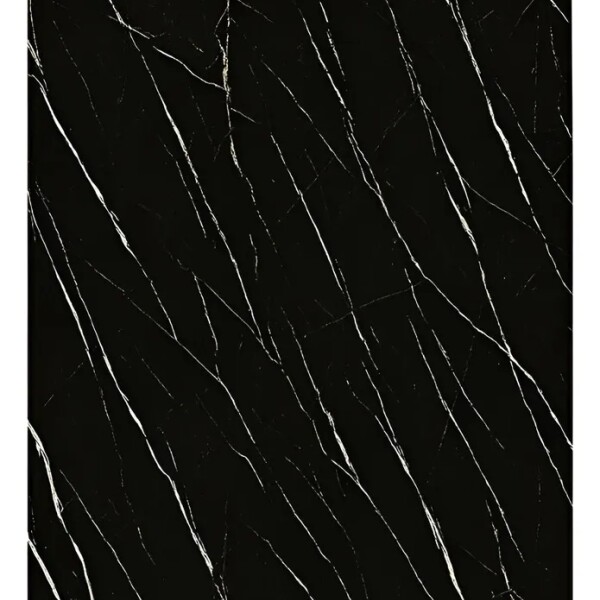 Placa PVC Símil Mármol 3mm Con Detalle Área Útil 2,20×1,22m Mármol Negro