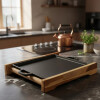 Plancha cuadrada hierro con base madera 24 cm SANT Plancha cuadrada hierro con base madera 24 cm SANT